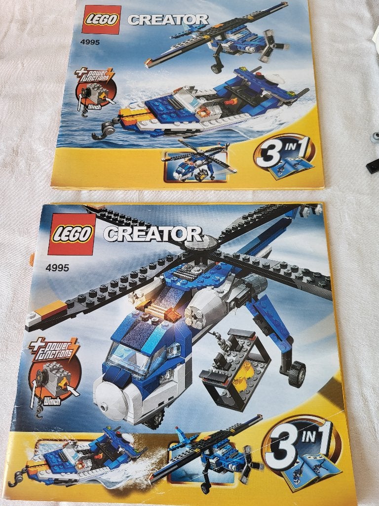 Lego 4995 - Cargo Copter - Creator: Airport (3 modellen), Lego, Compleet, Ophalen of Verzenden, Zo goed als nieuw