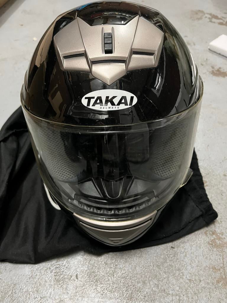 Takai Integraalhelm Maat S zwart / Motorlaarzen  maat 40, Heren, Integraalhelm, S, Tweedehands