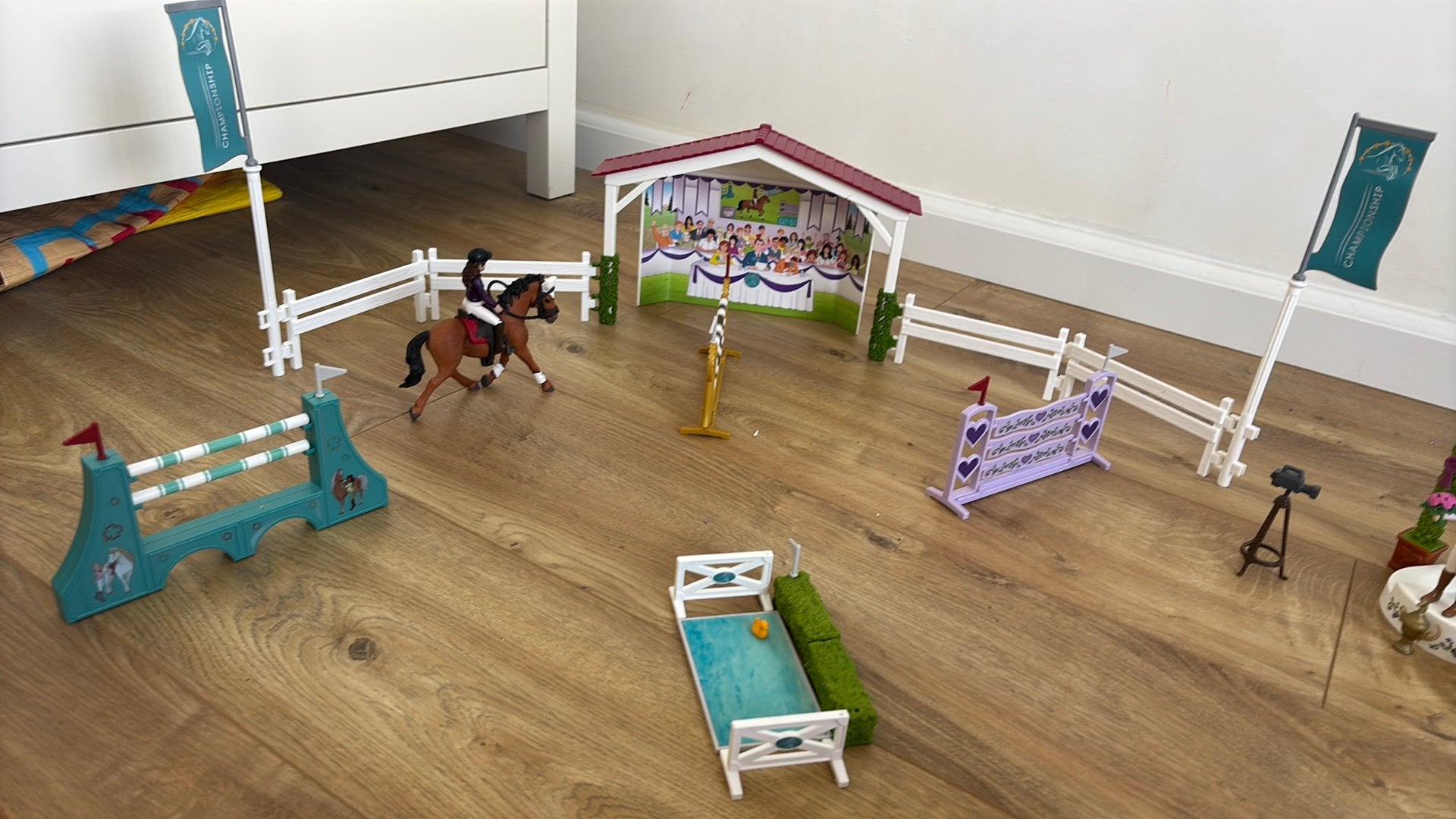 Schleich Set springwedstrijd, Ophalen of Verzenden, Zo goed als nieuw