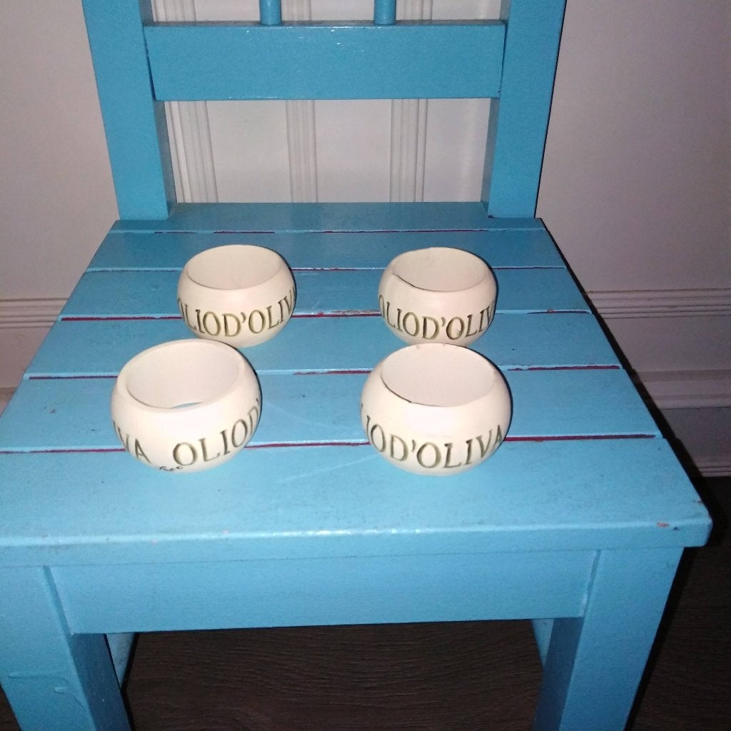 Houten servertringen jet te steege Oliod'Oliva 4 stuks, Ophalen, Hout, Overige merken, Overige typen