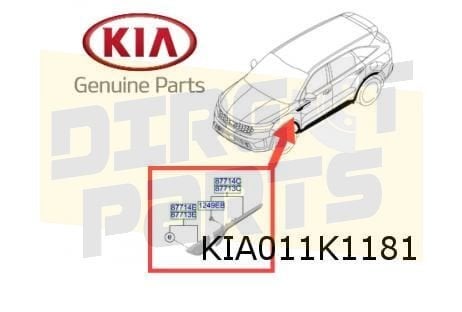 Kia Sorento sierlijst Links boven op voorscherm Origineel! 8, Kia, -, Verzenden, -