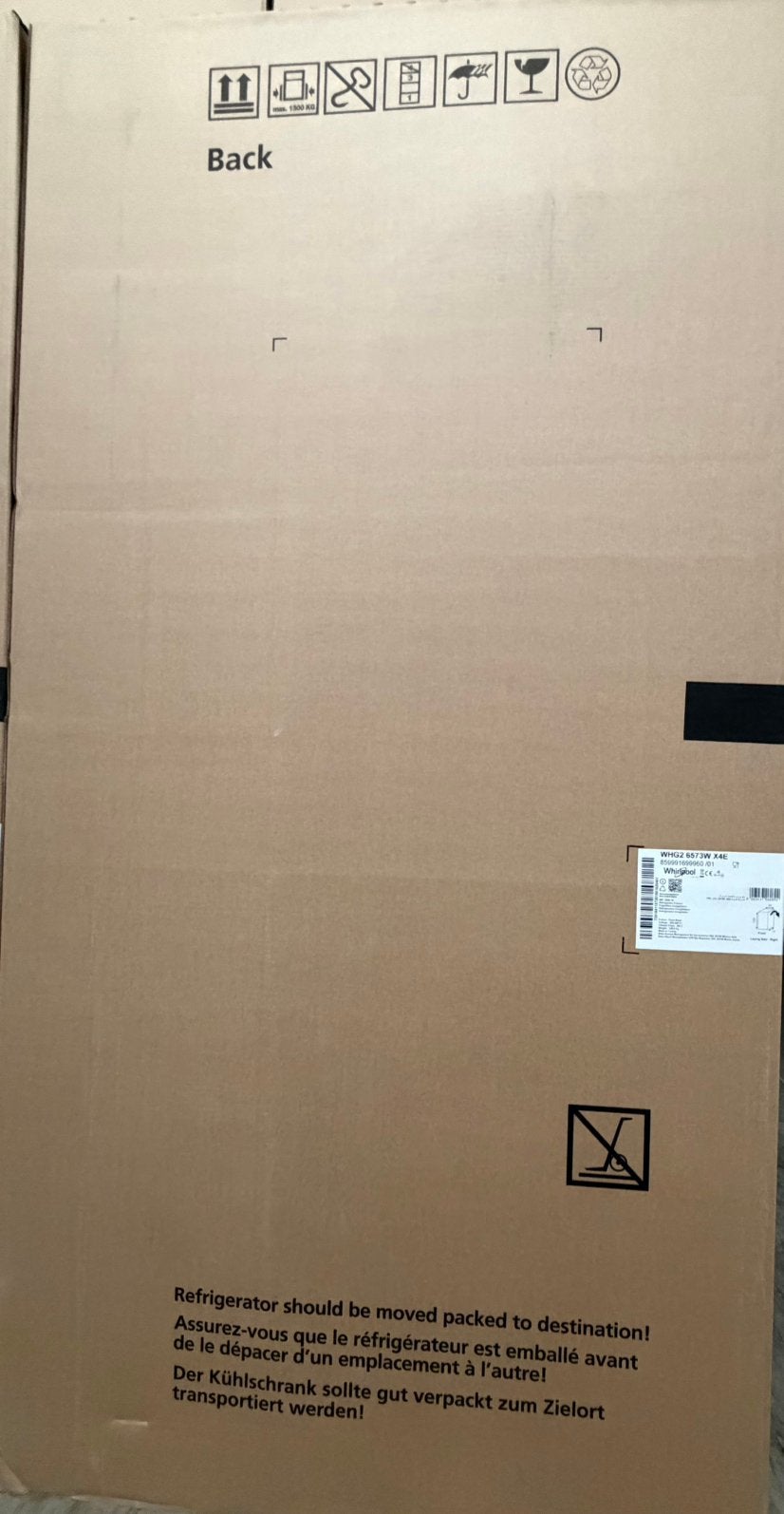 Nieuwe amerikaanse koelkast met ijsblokjes, 200 liter of meer, 60 cm of meer, Met aparte vriezer, Nieuw