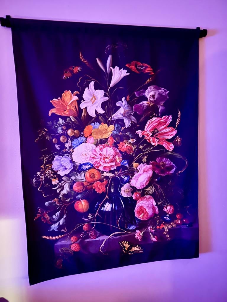 Wandkleed Vaas met bloemen, Ophalen of Verzenden