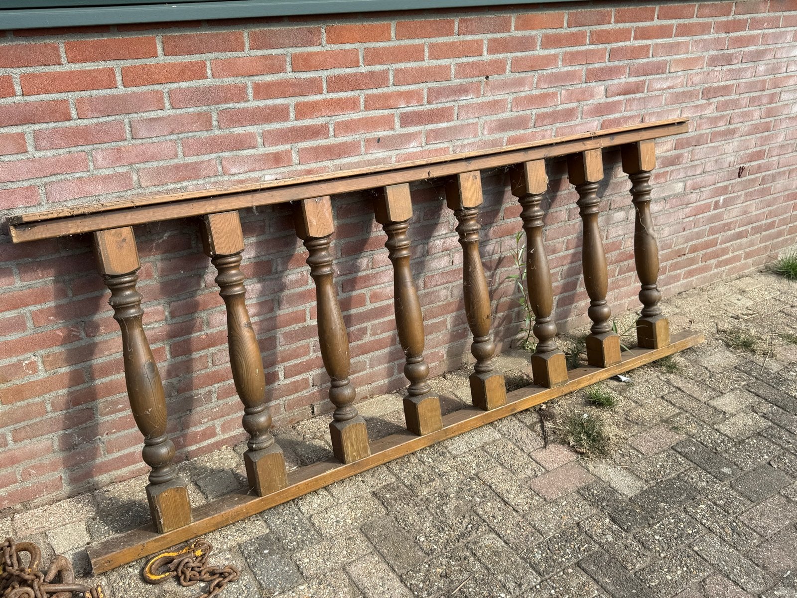 Houten Balustrade / Spijlenhekwerk, Doe-het-zelf en Verbouw, Ophalen, Gebruikt