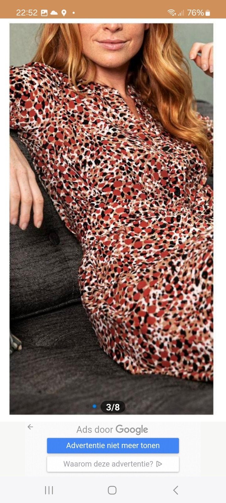 Studio Anneloes Jurk - Leopard Print - Maat M, Kleding | Dames, Jurken, Zo goed als nieuw, Maat 38/40 (M), Meerkleurig, Onder de knie
