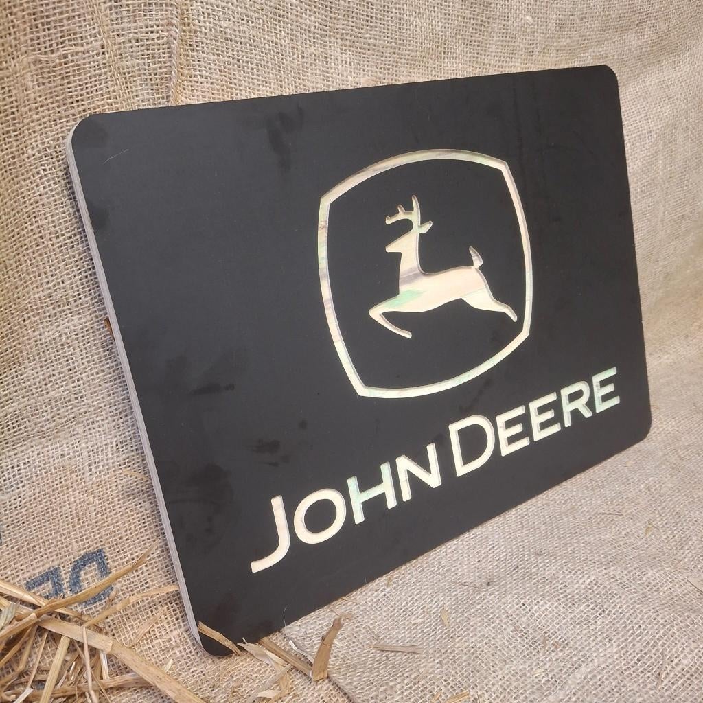 John Deere logo gefreesd uit hout / betonplex, Ophalen of Verzenden, Nieuw