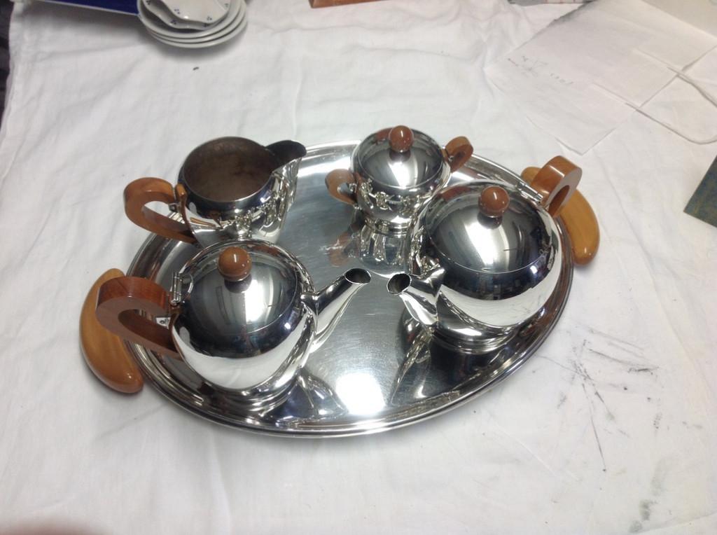 Alessi bombe silver plated tea and coffee service, Ophalen