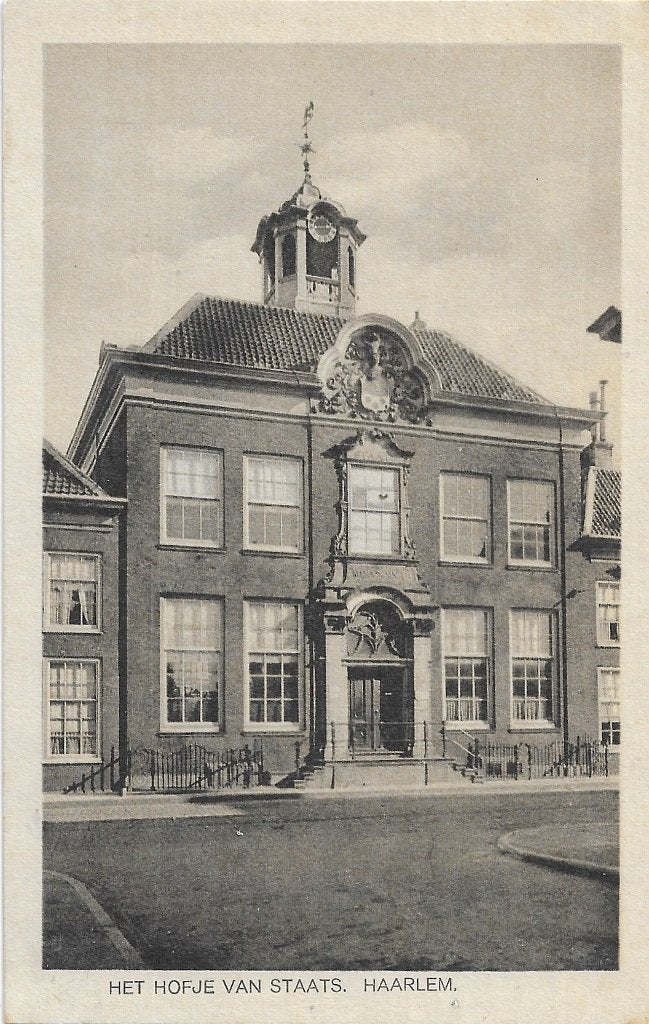 AK Haarlem - Het Hofje van Staats, Verzenden, 1920 tot 1940, Ongelopen, Noord-Holland