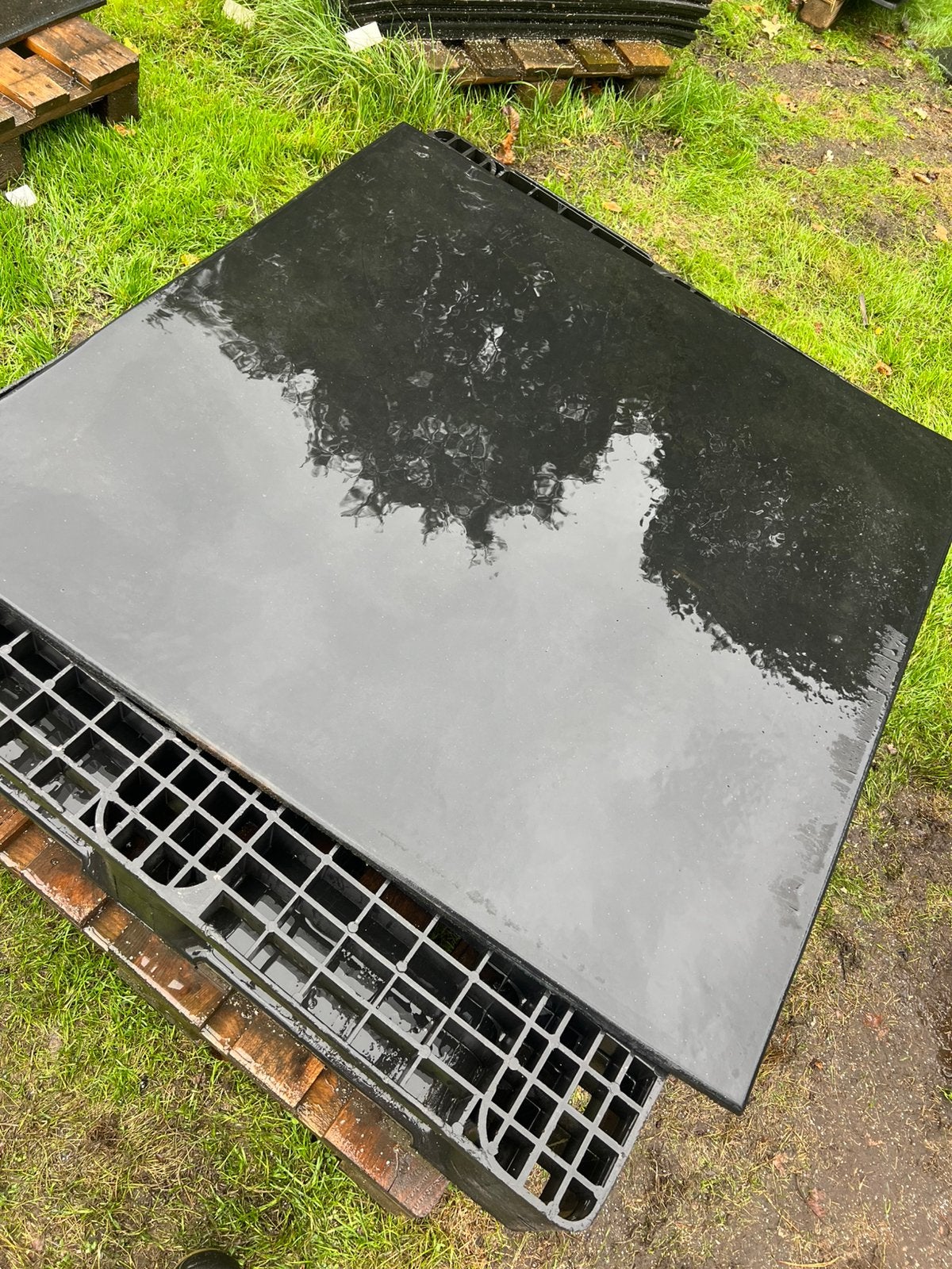 100x100 Rubberen tegels epdm toplaag, Tuin en Terras, Ophalen, Zo goed als nieuw