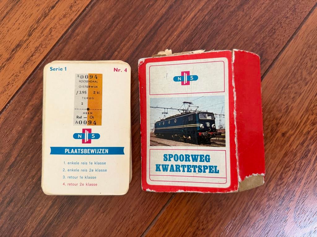 Vintage NS Spoorweg Kwartetspel, Drie of vier spelers, Ophalen of Verzenden