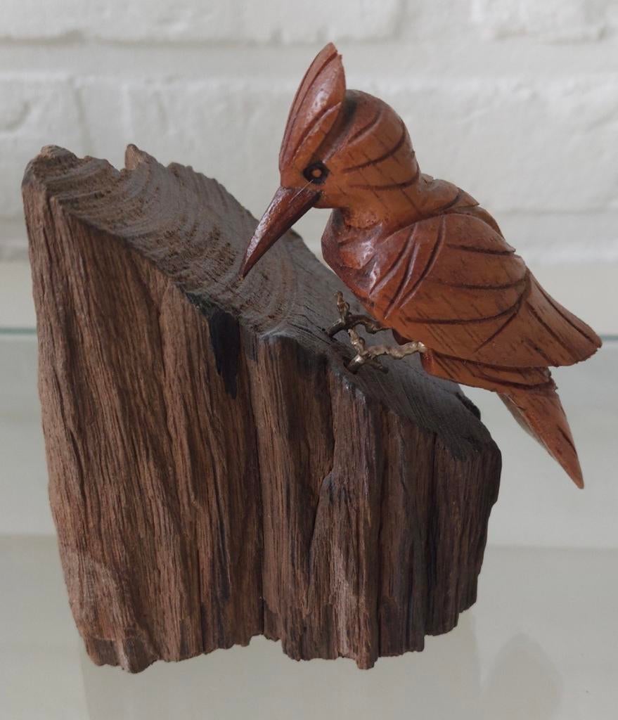 Schattige Vogel Houtsnijwerk (Woodpecker/Specht)
€ 50, Houtsnijwerk, Minder dan 20 cm, Ophalen of Verzenden, Handgemaakt