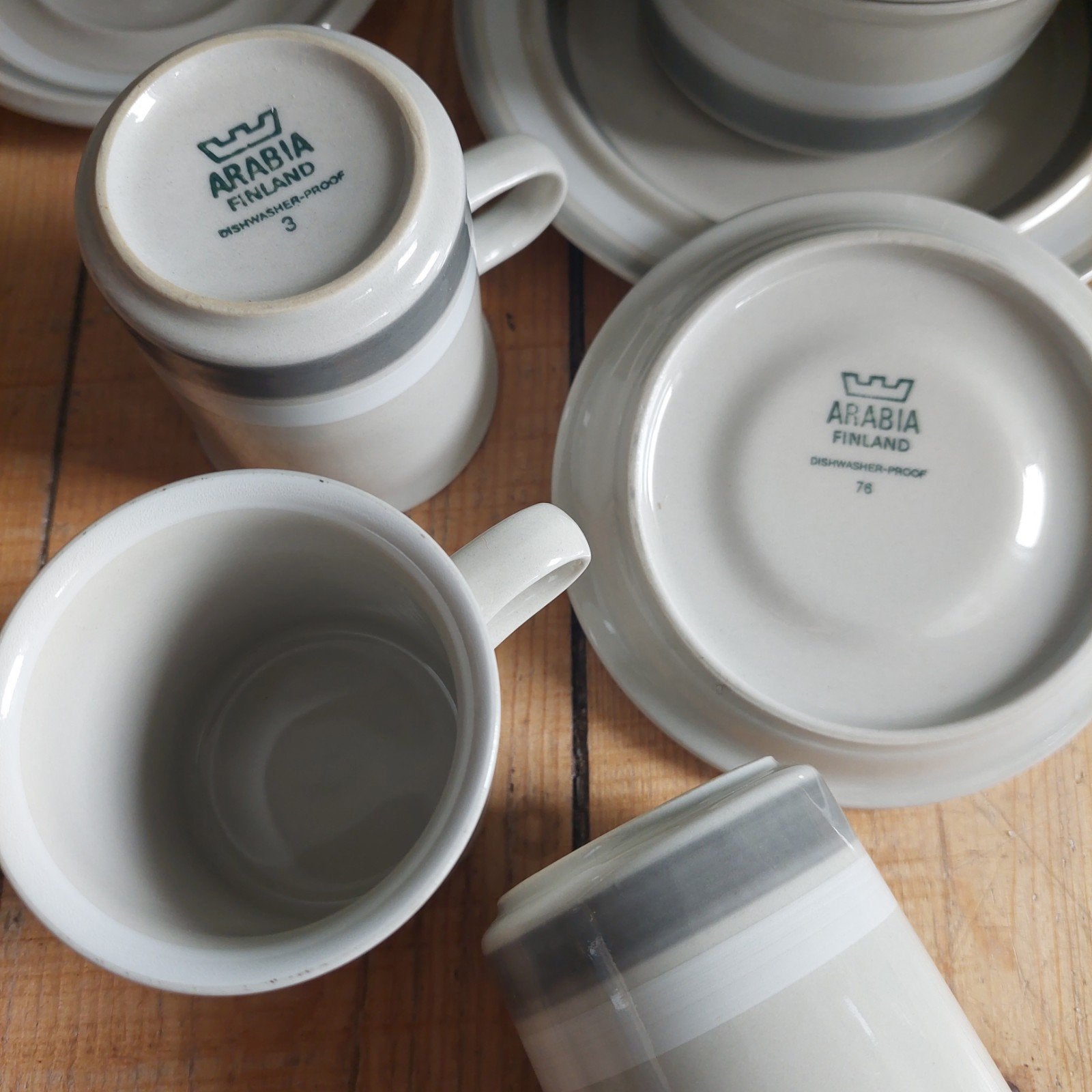 Lucky Vintage Arabia Finland "Salla" Servies zgan!, Arabia, ., Ophalen of Verzenden, Zo goed als nieuw