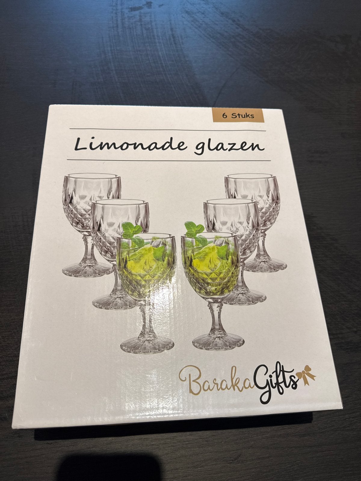 Nieuw & gratis - Set van 6 Limonadeglazen, Ophalen, Glas of Glazen, Overige merken, Klassiek