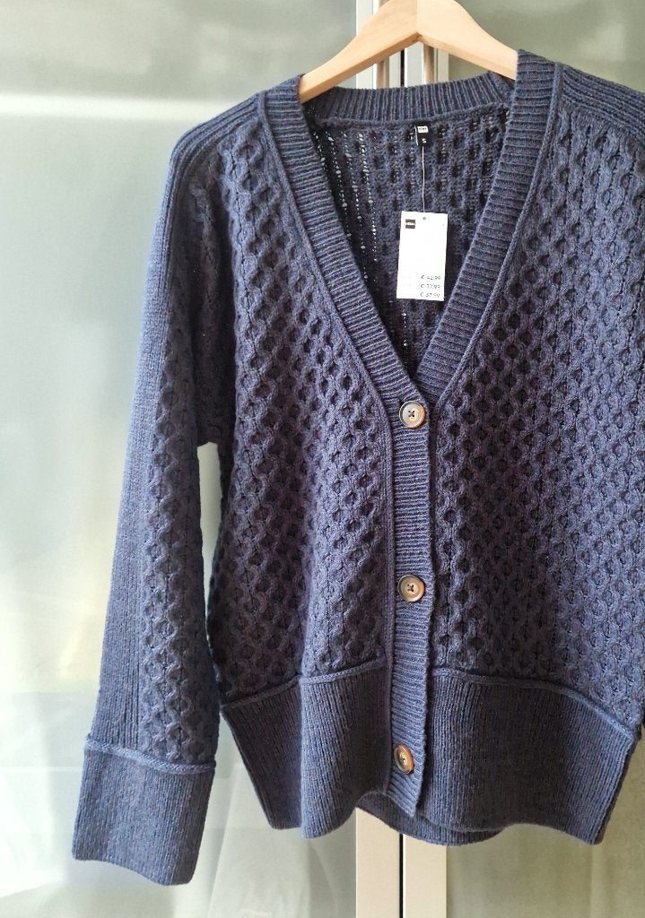 HEMA blauw gebreid vest maat S nieuw, Blauw, Nieuw, Ophalen of Verzenden, Maat 36 (S)