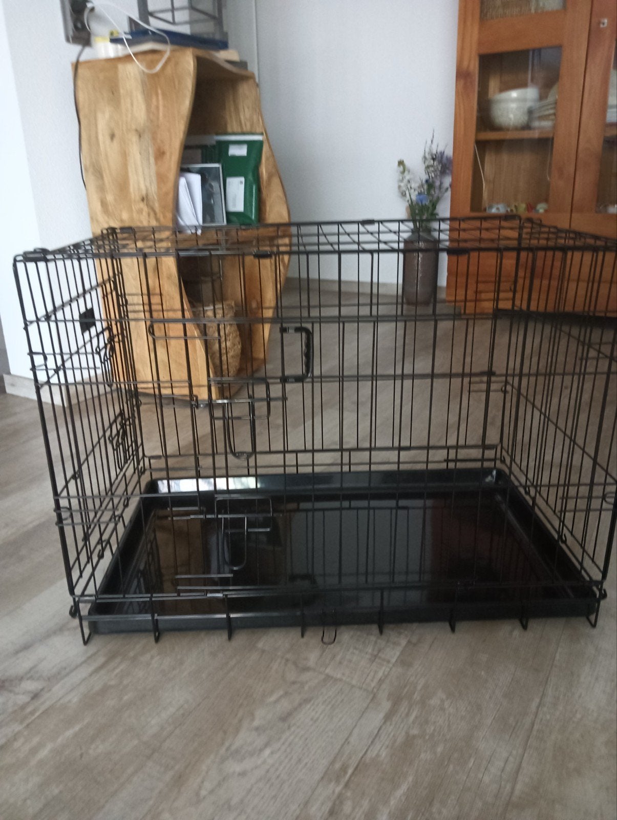 Honden bench met tussenschot, Ophalen, Zo goed als nieuw, 110 cm of meer, Minder dan 65 cm