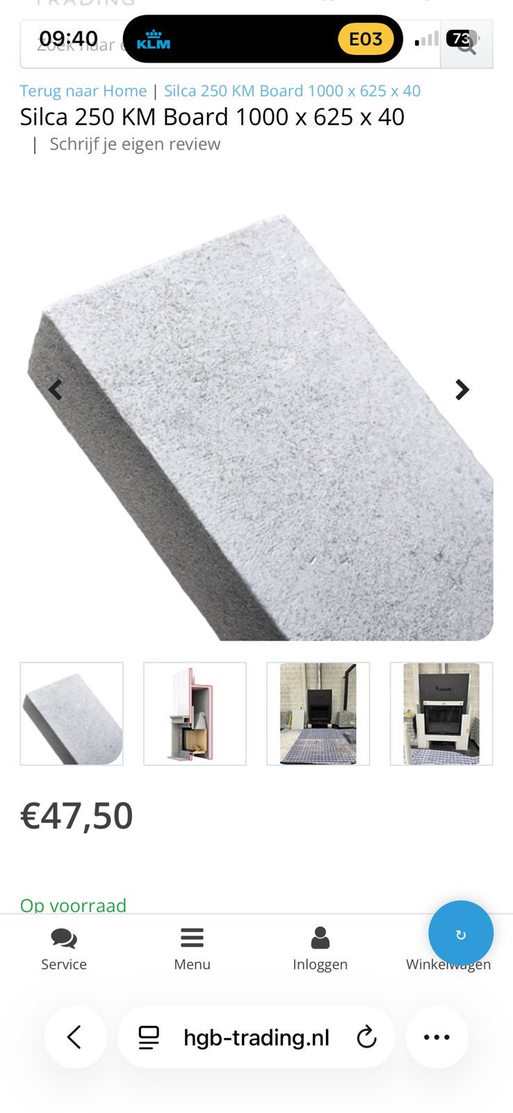 Silca platen kachel ombouw brandwerende achterwand., Huis en Inrichting, Kachels, Ophalen, Nieuw, Elektrisch, Overige soorten