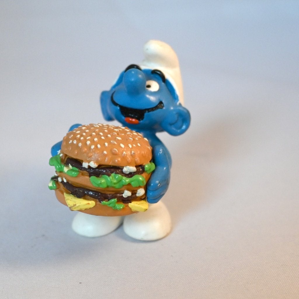 20158: Big Mac/ Cheeseburger smurf (MC Donalds, 1996), Verzamelen, Ophalen of Verzenden, Zo goed als nieuw, Verschillende Smurfen