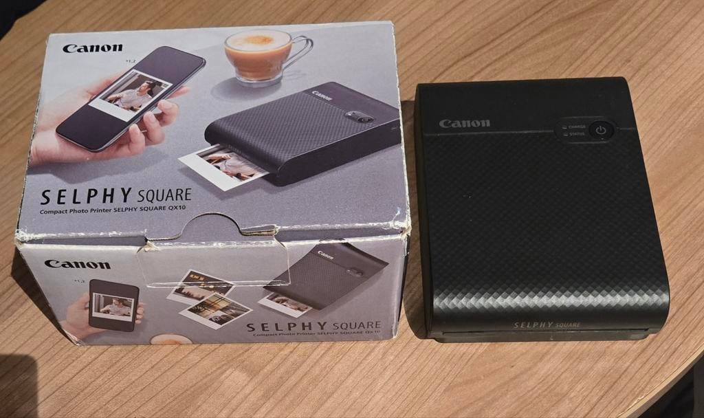 Canon SELPHY Square QX10 Compacte Fotoprinter Zwart, Computers en Software, Pocketprinters, Zo goed als nieuw, Ophalen