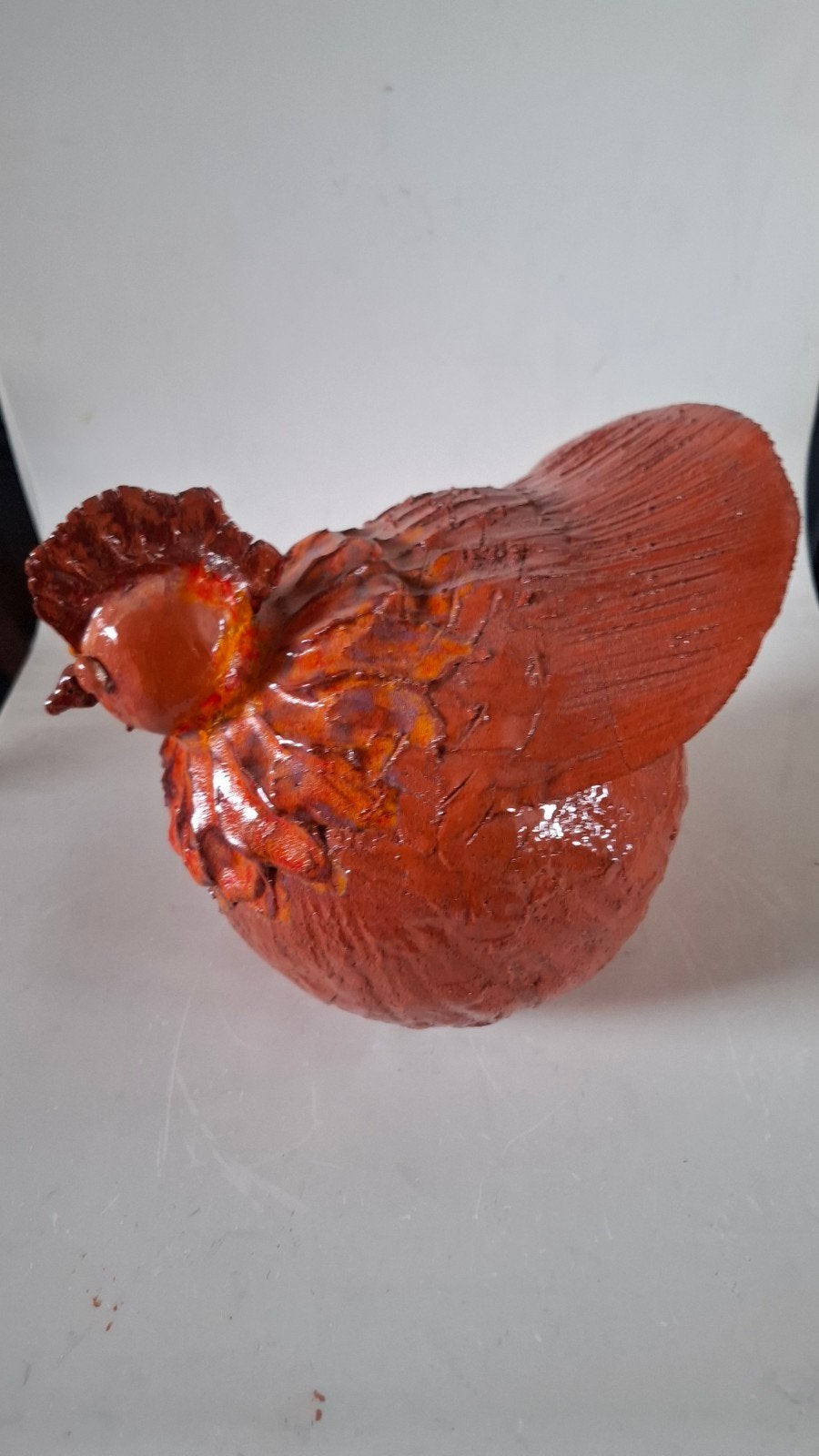 KERAMIEK ORANJE KIP, Ophalen of Verzenden