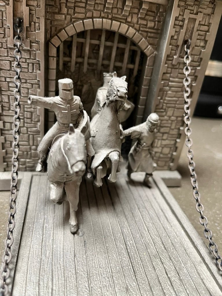 Franklin Mint Camelot Pewter boekensteun 1978 1x, Ophalen of Verzenden, Gebruikt