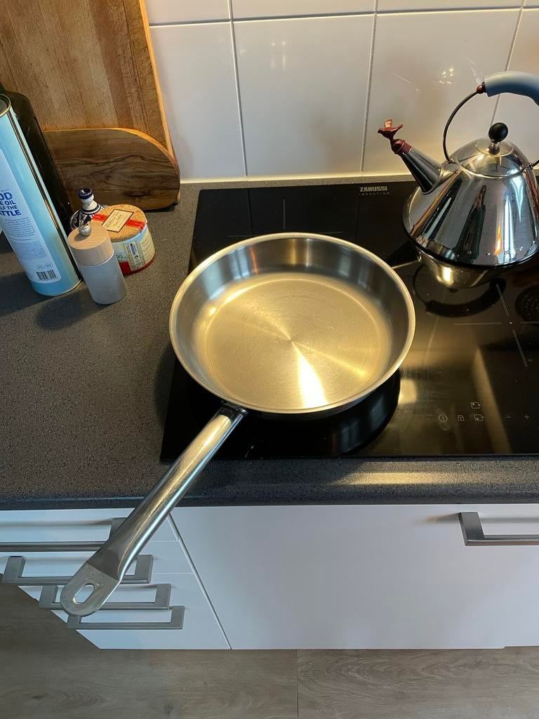 Fissler Coronal 18/10 RVS Koekenpan, Ophalen, Gebruikt, Inductieplaat, Rvs