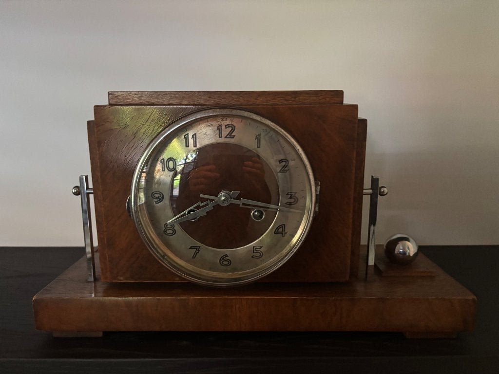Vintage Art Deco Tafelklok - Te Repareren, Antiek en Kunst, Ophalen