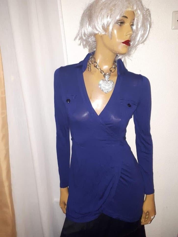 Blauwe blouse met overslag van patrizia pepe maat 42 zgan, Kleding | Dames, Patrizia pepe, Blauw, Maat 42/44 (L), Ophalen of Verzenden