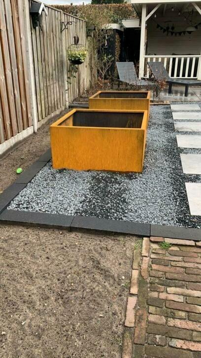 Super mooie grote bloembakken cortenstaal 100x100x50, Ophalen, 100 cm of meer, Vierkant, Nieuw