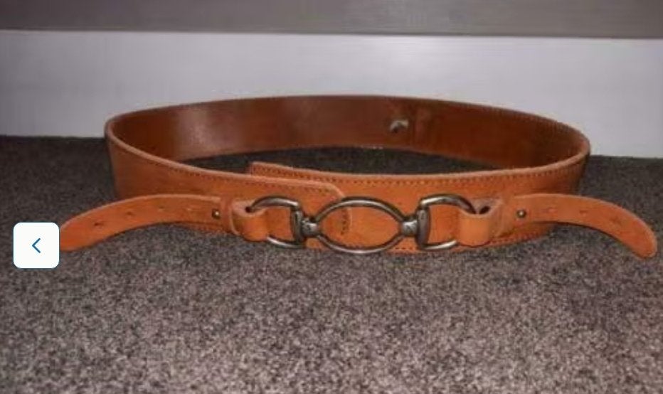 Cognac riem college style, Minder dan 3 cm, Bruin, 90 tot 100 cm, Heupriem