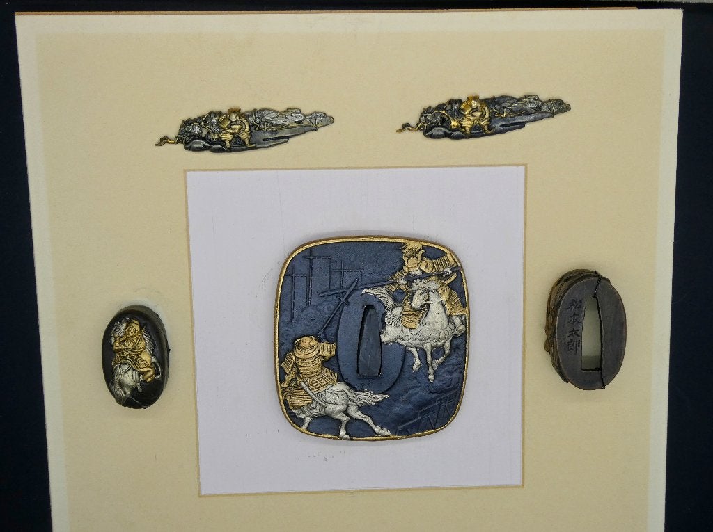 Japanse Tsuba, Fuchi Kashira Menuki set, Ophalen of Verzenden