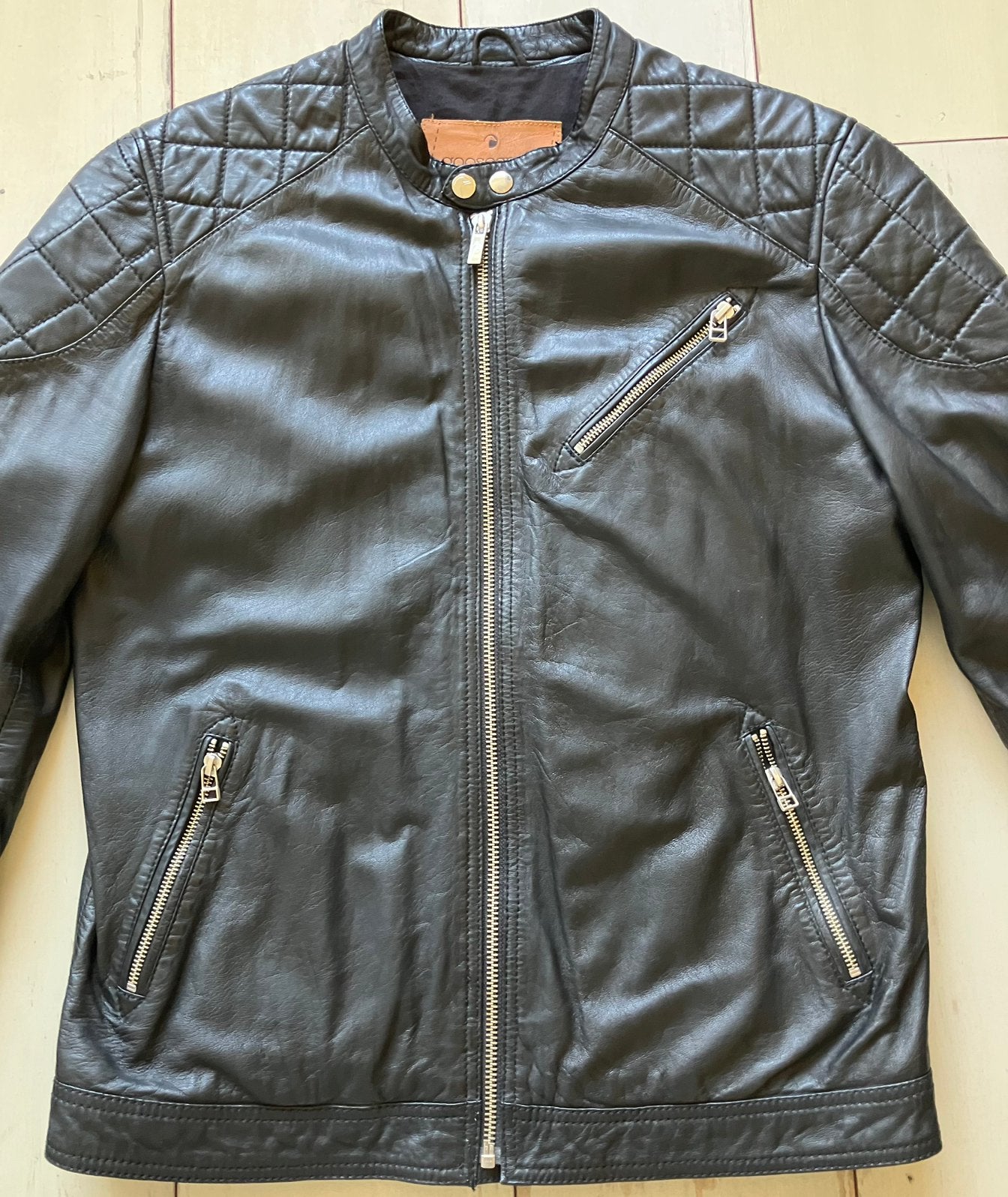 Goosecraft biker 944 leren biker motor jas jack ZGAN ! L52, Kleding | Heren, Verzenden, Zo goed als nieuw, Maat 52/54 (L), Zwart