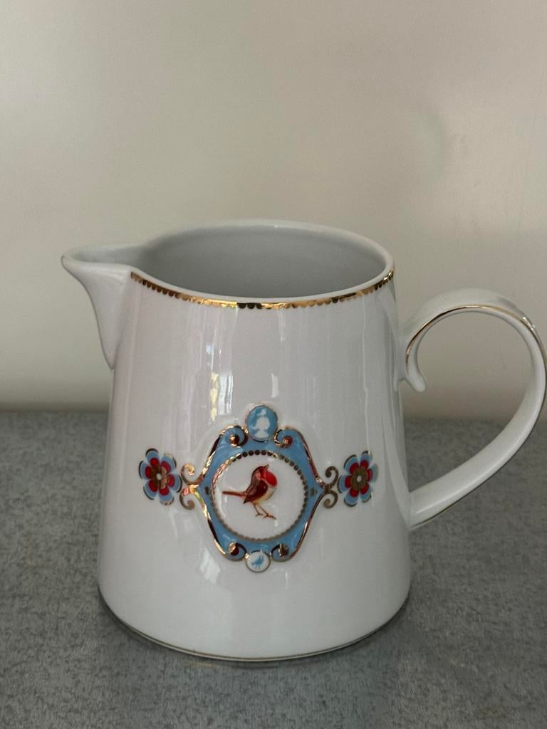 Pip Studio servies Love Birds wit Grote Kan, Ophalen of Verzenden, Zo goed als nieuw, Porselein, Overige stijlen