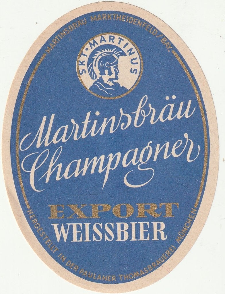 oud bieretiket Duitsland Martinsbräu : Weissbier, Verzamelen, Verzenden, Gebruikt, Overige typen, Overige merken