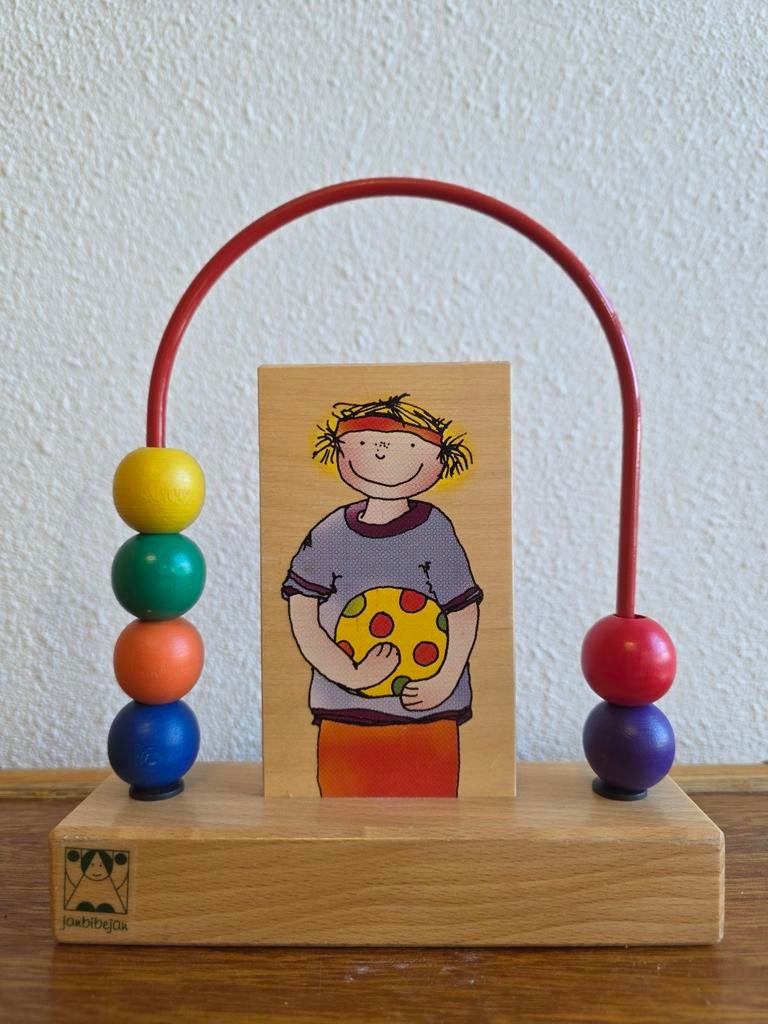 Janbibejan houten kralenboog speelgoed, Kinderen en Baby's, Speelgoed | Houten speelgoed, Zo goed als nieuw, Overige typen, Ophalen of Verzenden