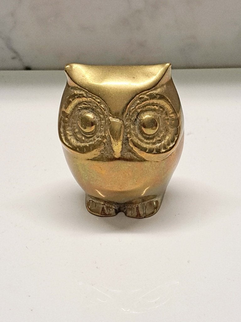 bronzen uil vintage 6 cm, Ophalen of Verzenden