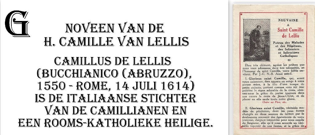 Pr91 prentje G -- noveen h camille de lellis, Ophalen of Verzenden