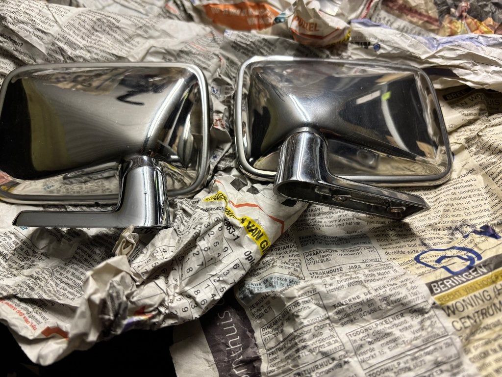 Mooi Chrome opel kadett c spiegels, Auto-onderdelen, Ophalen of Verzenden, Gebruikt, Opel