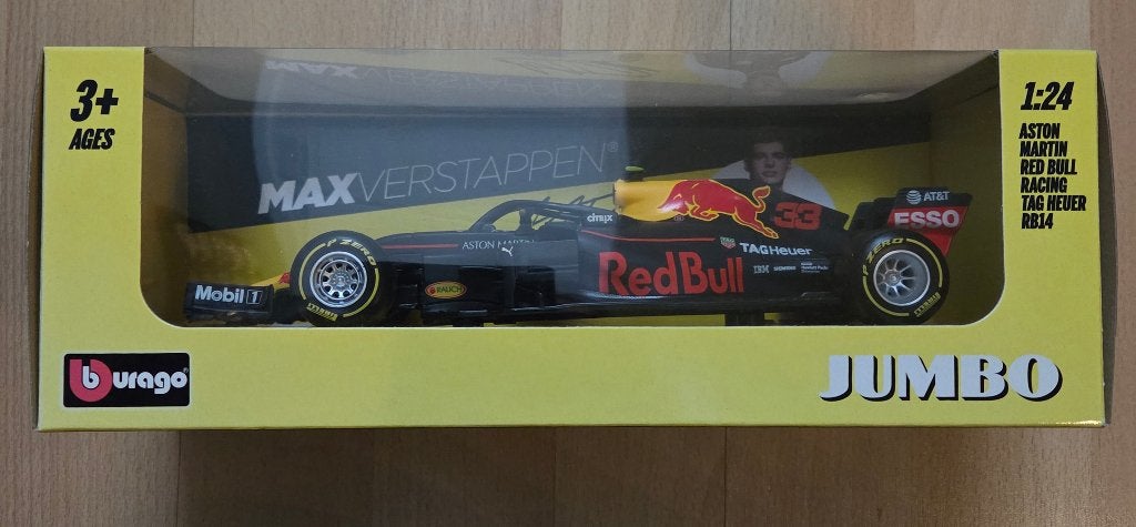 Max Verstappen RB14 2018 Red Bull Racing - Jumbo, Verzenden, Zo goed als nieuw, Auto, Bburago