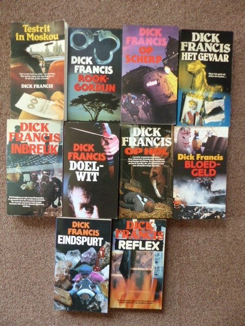 10 Dick Francis boeken thrillers, Boeken, Thrillers, Ophalen of Verzenden, Zo goed als nieuw, Dick francis, Nederland