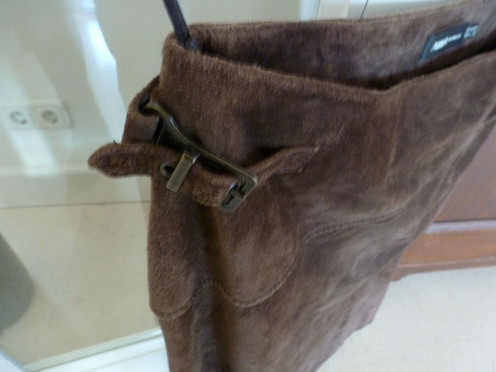 winter ARMA midi rok  SUEDE ECHT LEER 40 -GRATIS zend, Maat 38/40 (M), Bruin, Verzenden, Zo goed als nieuw