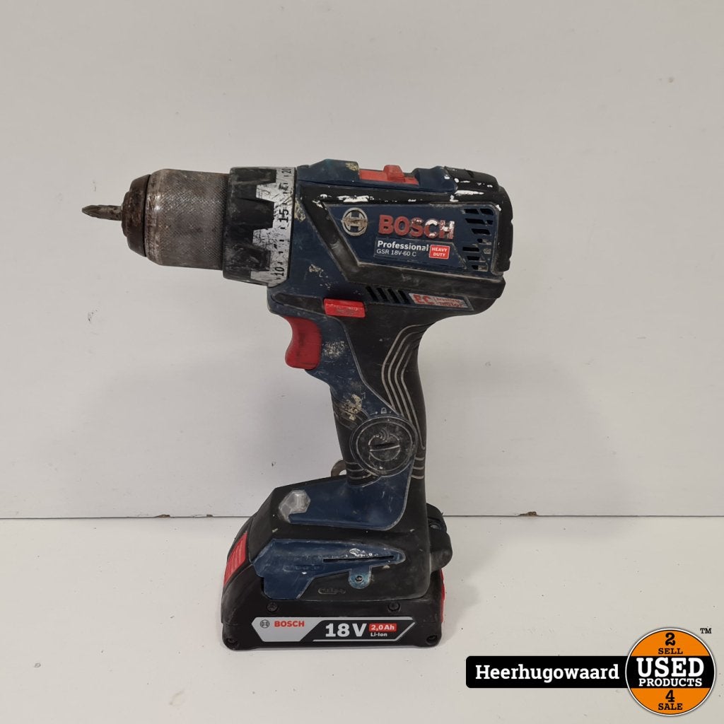 Bosch GSR 18V-60 C Schroefboormachine incl. Accu in Goede St, Doe-het-zelf en Verbouw, Gereedschap | Boormachines, Flex Ltd., Gebruikt