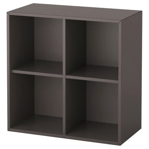 1x IKEA EKET Kast met 4 vakken, donkergrijs, als nieuw, Ophalen, Zo goed als nieuw, Minder dan 150 cm, Minder dan 100 cm