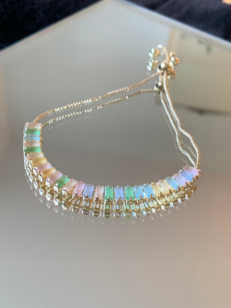 18K Gold Plated Adjustable Bracelet, Met kristal, Nieuw, Ophalen of Verzenden, Goud