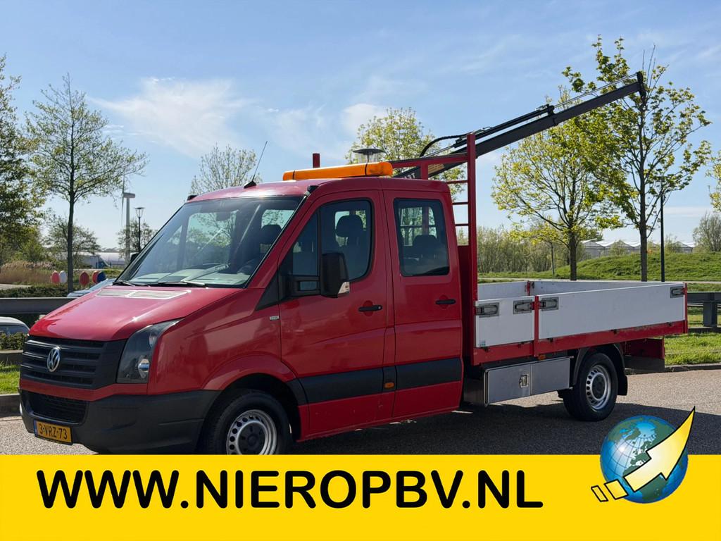 Volkswagen Crafter 2.0TDI Dubbelcabine Openlaadbak + HIAB 01, Auto's, Euro 5, Gebruikt, 4 cilinders, Volkswagen