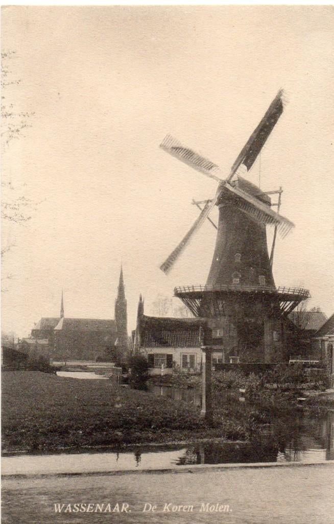 Wassenaar  De koren molen, Ophalen of Verzenden, Voor 1920, Gelopen, Zuid-Holland