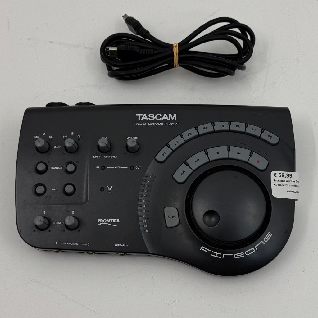 Tascam FireOne DAW Controller with Audio/MIDI Interface |, Dordrecht@usedproducts.nl, Toulonselaan 72, Ophalen of Verzenden, Zo goed als nieuw