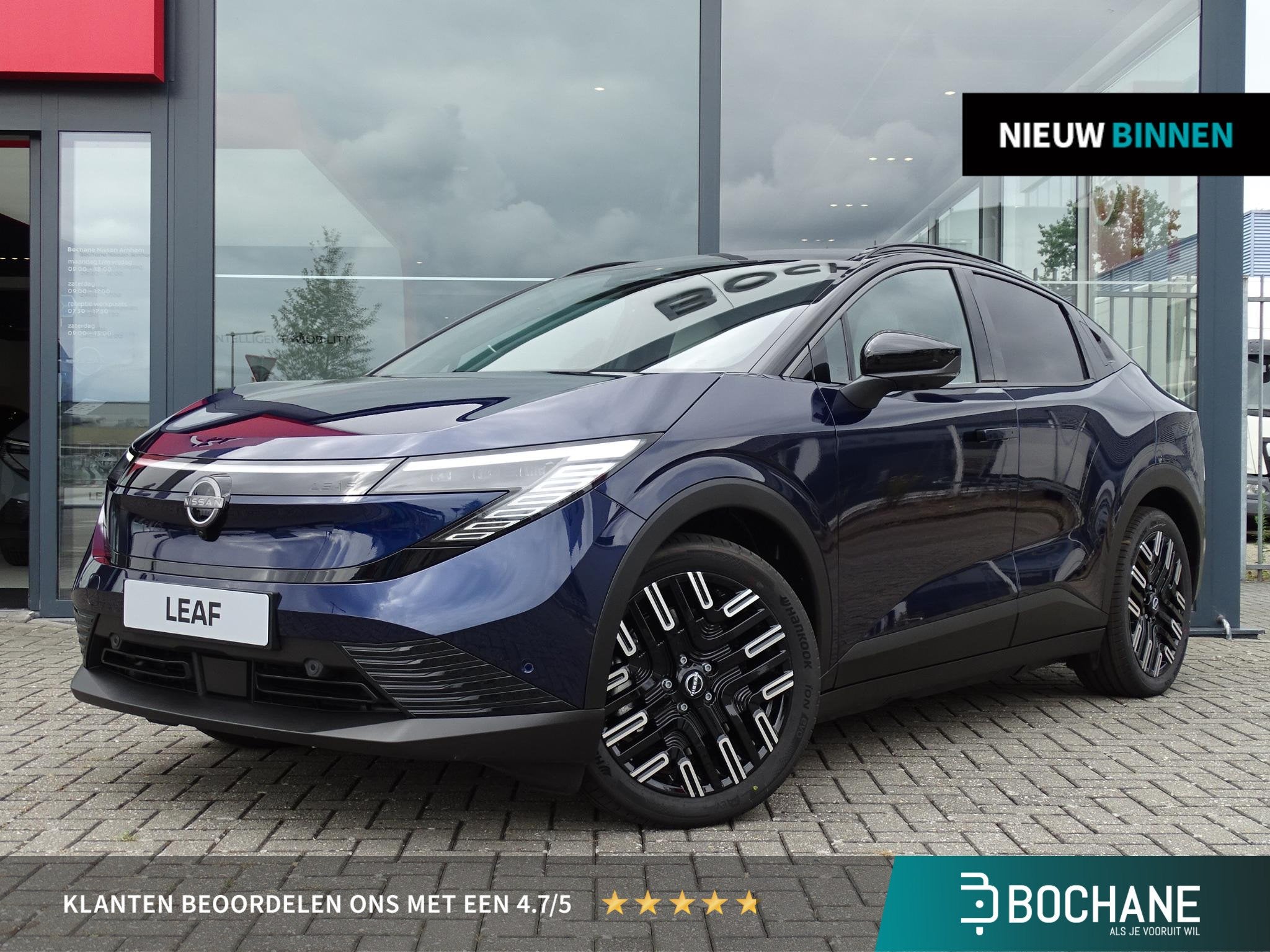 Nissan LEAF Evolve 75 kWh ELEKTRISCHE VOORSTOELEN | PANORAMI, Huisgarantie, Met garantie (alle), Blauw, 218 pk