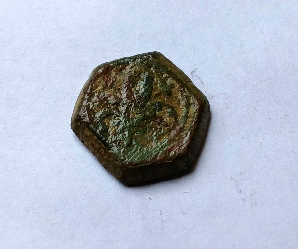 Hexagonaal muntgewicht voor  1 Fiorino (14e / 15e eeuw), Antiek en Kunst, Verzenden