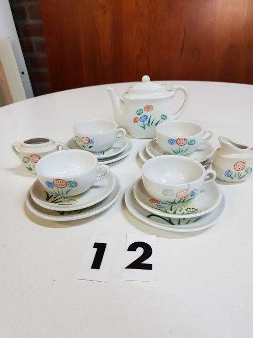 mini servies gekleurd, Ophalen of Verzenden
