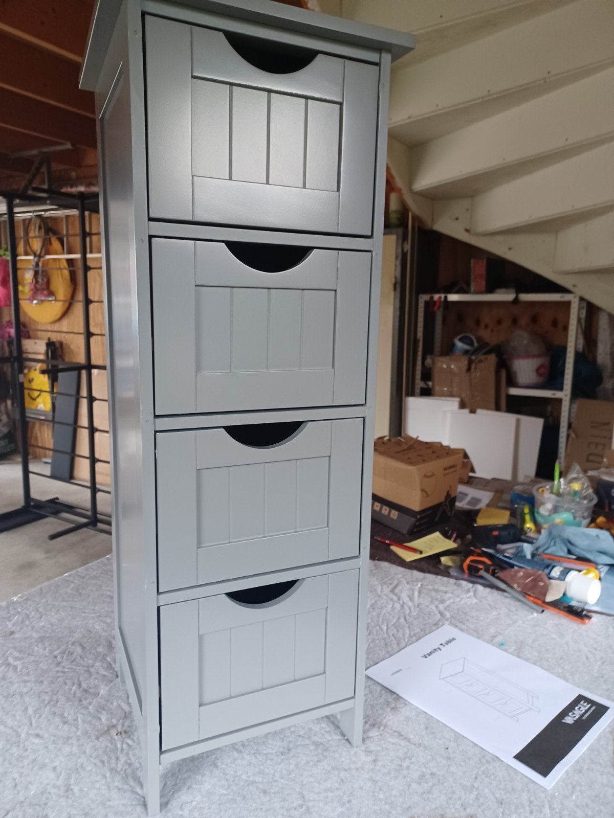Kastje van MDF met 4 laden hal/keuken of badkamer, Huis en Inrichting, Ophalen, Overige materialen, Minder dan 50 cm, Gebruikt
